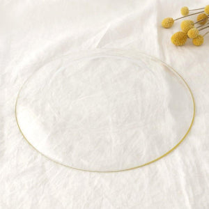 POTPURRI bitte Round Glass Plate Yellow 23.5㎝/9.3in