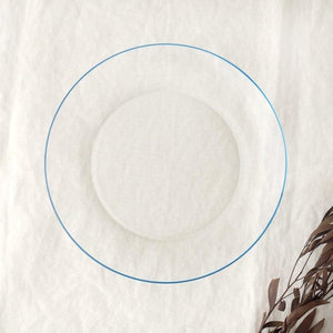 POTPURRI bitte Round Glass Plate Blue 23.5㎝/9.3in