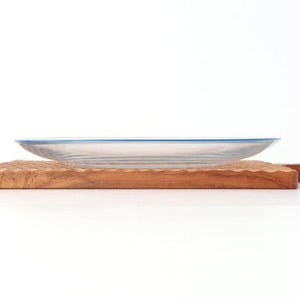 POTPURRI bitte Round Glass Plate Blue 23.5㎝/9.3in