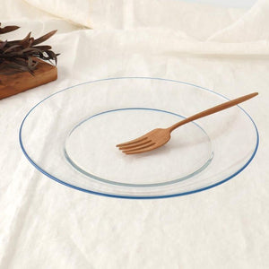 POTPURRI bitte Round Glass Plate Blue 23.5㎝/9.3in