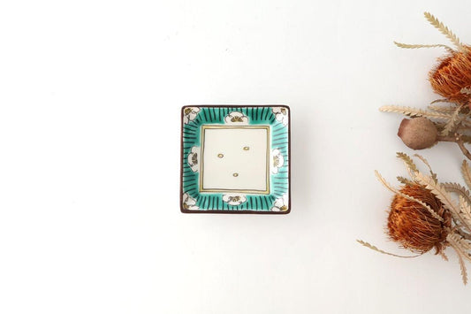 Kutani Bitoen Square Bowl Plum Pattern | Serving Bowl Kutani Ware