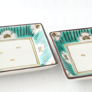 Kutani Bitoen Square Bowl Plum Pattern | Serving Bowl Kutani Ware