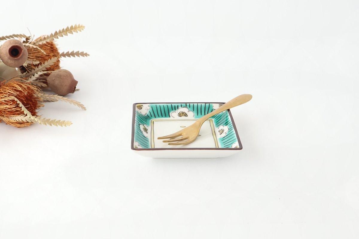 Kutani Bitoen Square Bowl Plum Pattern | Serving Bowl Kutani Ware