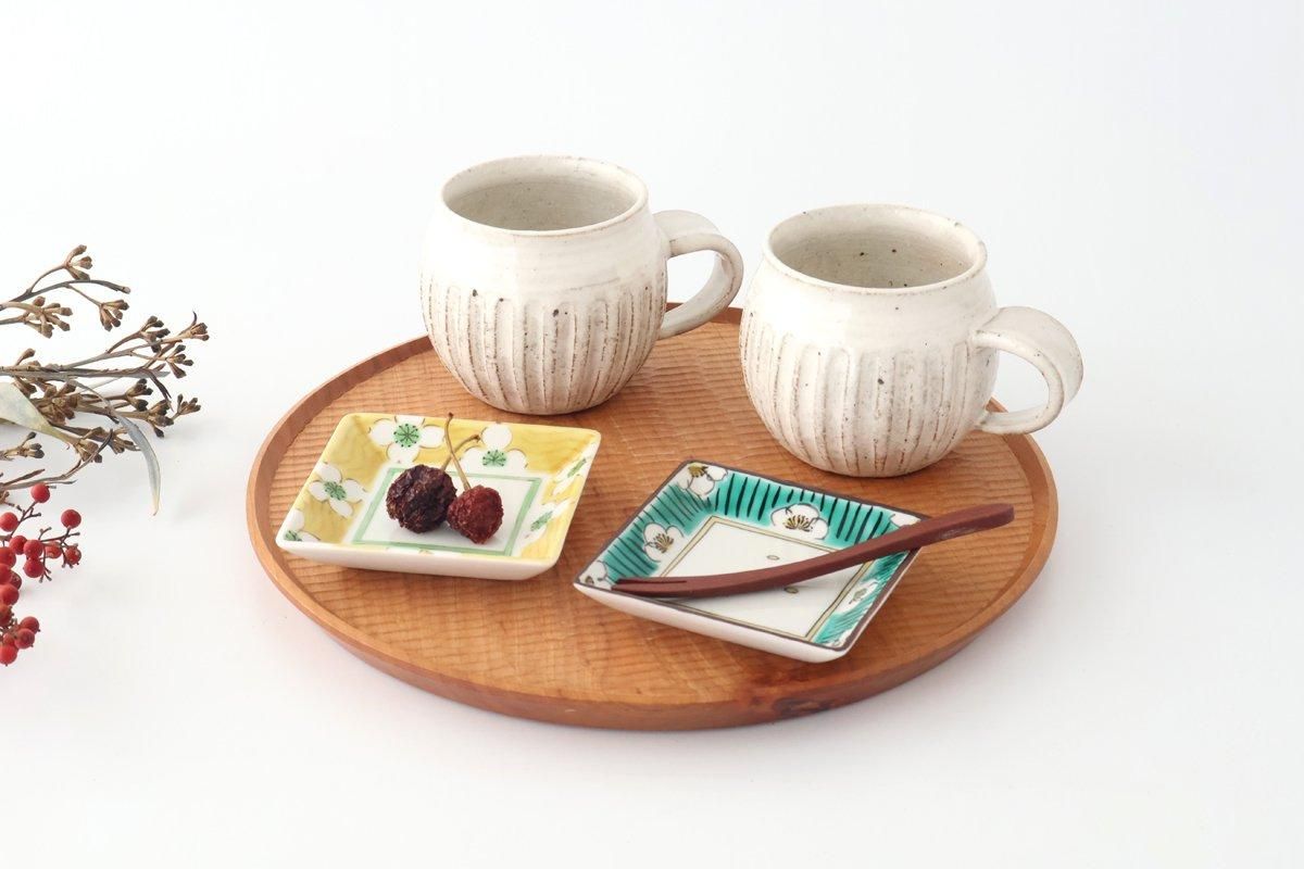 Kutani Bitoen Square Bowl Plum Pattern | Serving Bowl Kutani Ware