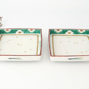 Kutani Bitoen Square Plate Plum Pattern 19cm/7.5in | Kutani Ware