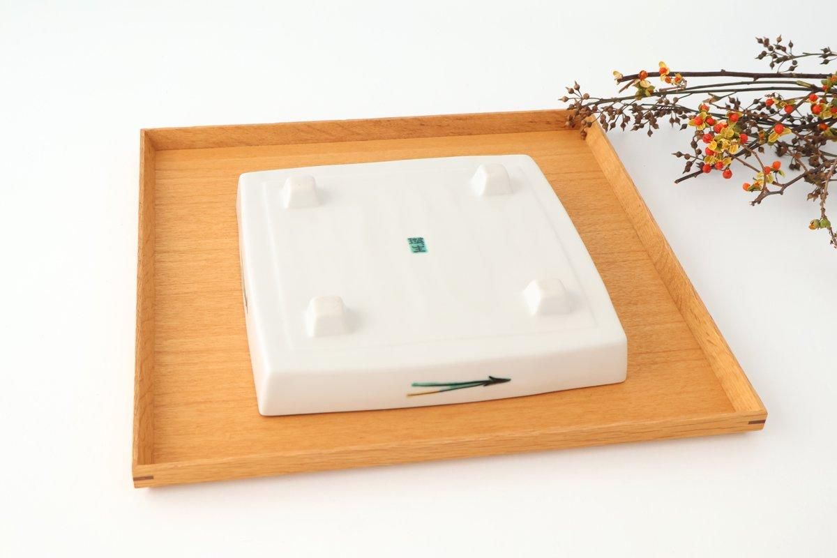 Kutani Bitoen Square Plate Plum Pattern 19cm/7.5in | Kutani Ware