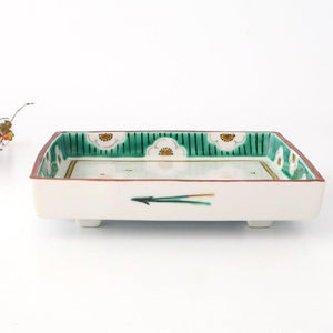 Kutani Bitoen Square Plate Plum Pattern 19cm/7.5in | Kutani Ware