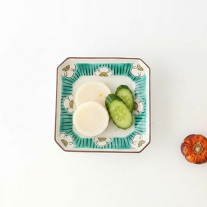 Kutani Bitoen Square Plate Plum Pattern 12cm/4.7in | Kutani Ware