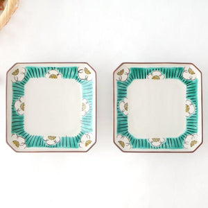 Kutani Bitoen Square Plate Plum Pattern 12cm/4.7in | Kutani Ware