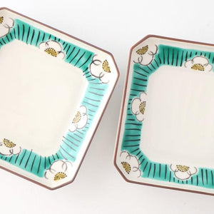 Kutani Bitoen Square Plate Plum Pattern 12cm/4.7in | Kutani Ware