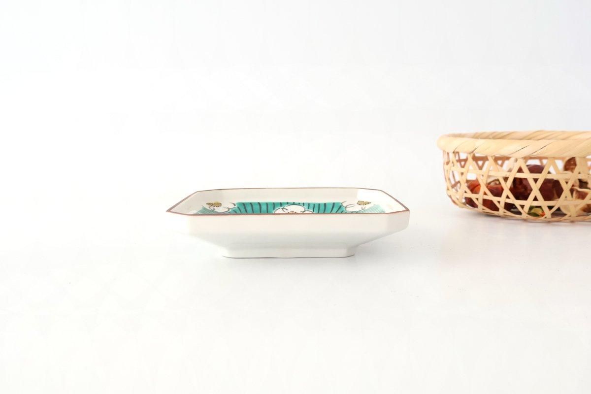Kutani Bitoen Square Plate Plum Pattern 12cm/4.7in | Kutani Ware
