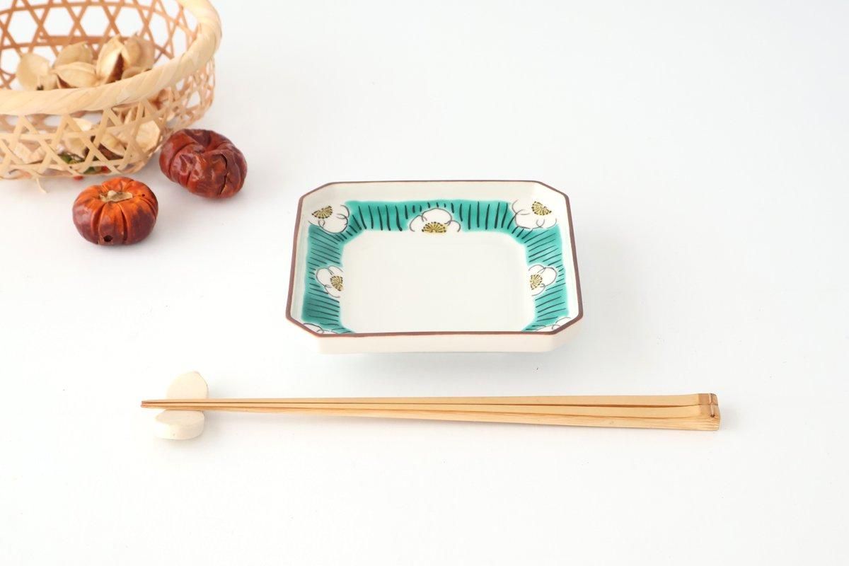 Kutani Bitoen Square Plate Plum Pattern 12cm/4.7in | Kutani Ware