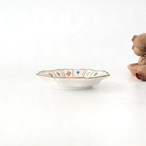 Kutani Bitoen Octagonal Plate Diamond  Pattern 11cm/4.3n | Kutani Ware