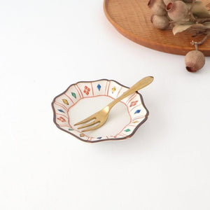 Kutani Bitoen Octagonal Plate Diamond  Pattern 11cm/4.3n | Kutani Ware