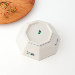 Kutani Bitoen Octagonal Bowl Butterfly Pattern | Serving Bowl Kutani Ware