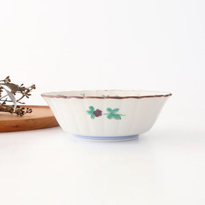 Kutani Bitoen Flat-bottomed Bowl Butterfly Pattern | Serving Bowl Kutani Ware