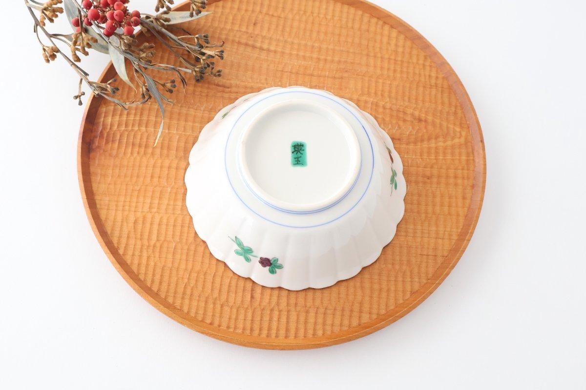 Kutani Bitoen Flat-bottomed Bowl Butterfly Pattern | Serving Bowl Kutani Ware