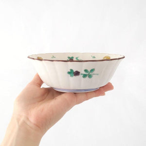 Kutani Bitoen Flat-bottomed Bowl Butterfly Pattern | Serving Bowl Kutani Ware