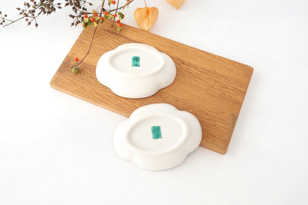 Kutani Bitoen Guard-shaped Plate Old Kutani-style Blue Plum Pattern | Kutani Ware