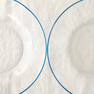 POTPURRI bitte Round Glass Plate Blue 17.5㎝/6.9in