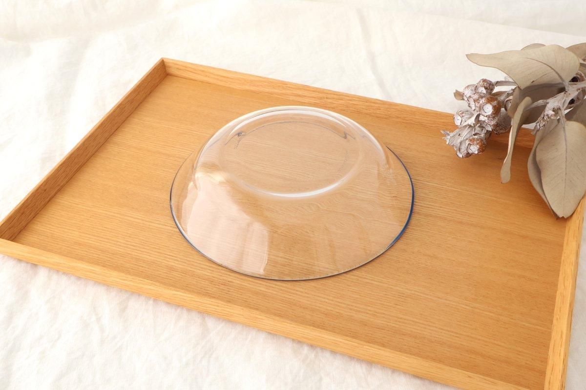 POTPURRI bitte Round Glass Plate Blue 17.5㎝/6.9in