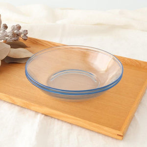 POTPURRI bitte Round Glass Plate Blue 17.5㎝/6.9in