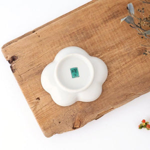 Kutani Bitoen Pine-shaped Plate Old Kutani-style Blue Camellia Pattern | Kutani Ware