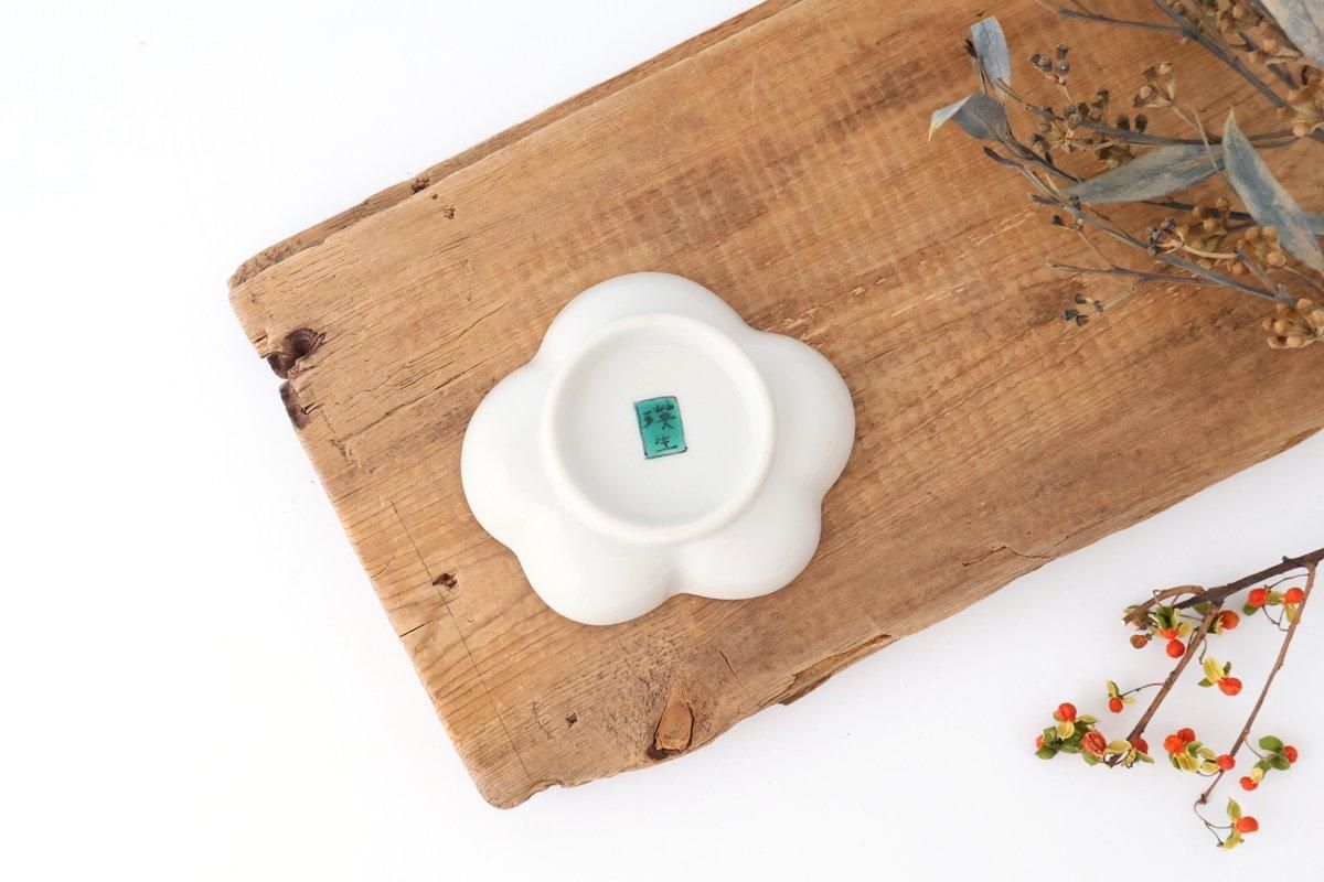 Kutani Bitoen Pine-shaped Plate Old Kutani-style Blue Camellia Pattern | Kutani Ware