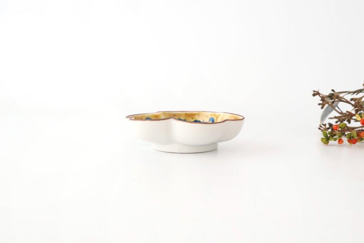 Kutani Bitoen Pine-shaped Plate Old Kutani-style Blue Camellia Pattern | Kutani Ware