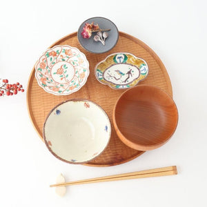 Kutani Bitoen Guard-shaped Plate Old Kutani-style Bird Pattern | Kutani Ware