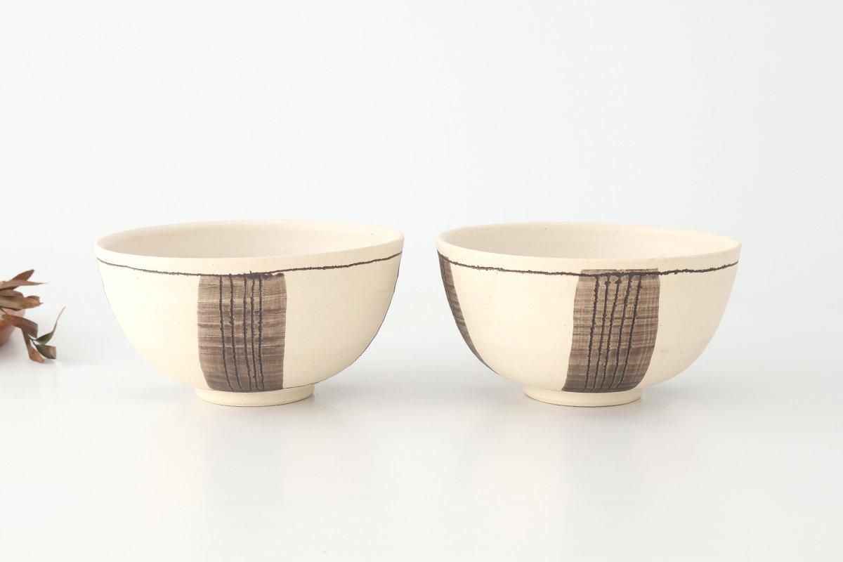 tomaru Donburi Bowl Line Pattern | Shigaraki Ware