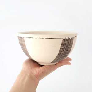 tomaru Donburi Bowl Line Pattern | Shigaraki Ware