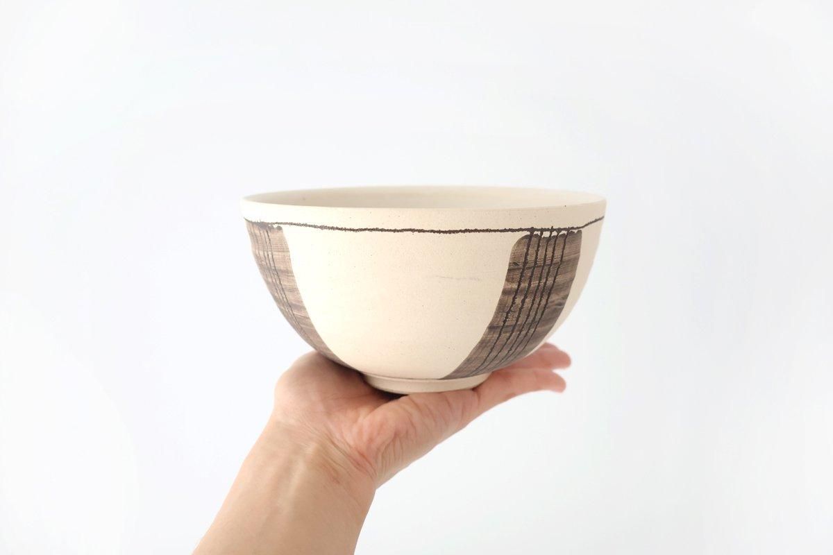 tomaru Donburi Bowl Line Pattern | Shigaraki Ware