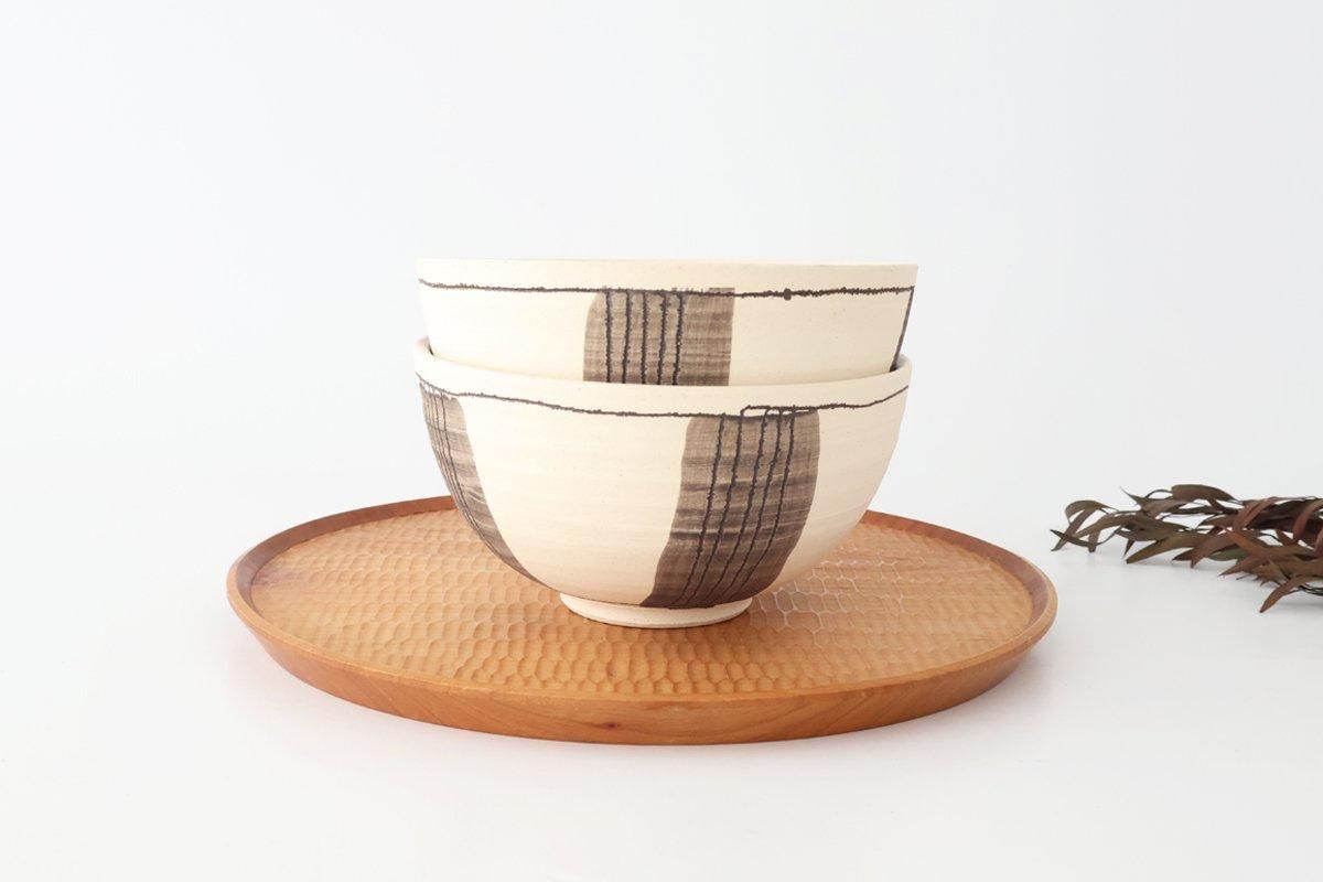 tomaru Donburi Bowl Line Pattern | Shigaraki Ware