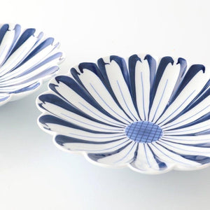 Chrysanthemum Plate Blue Medium | Hasami Ware