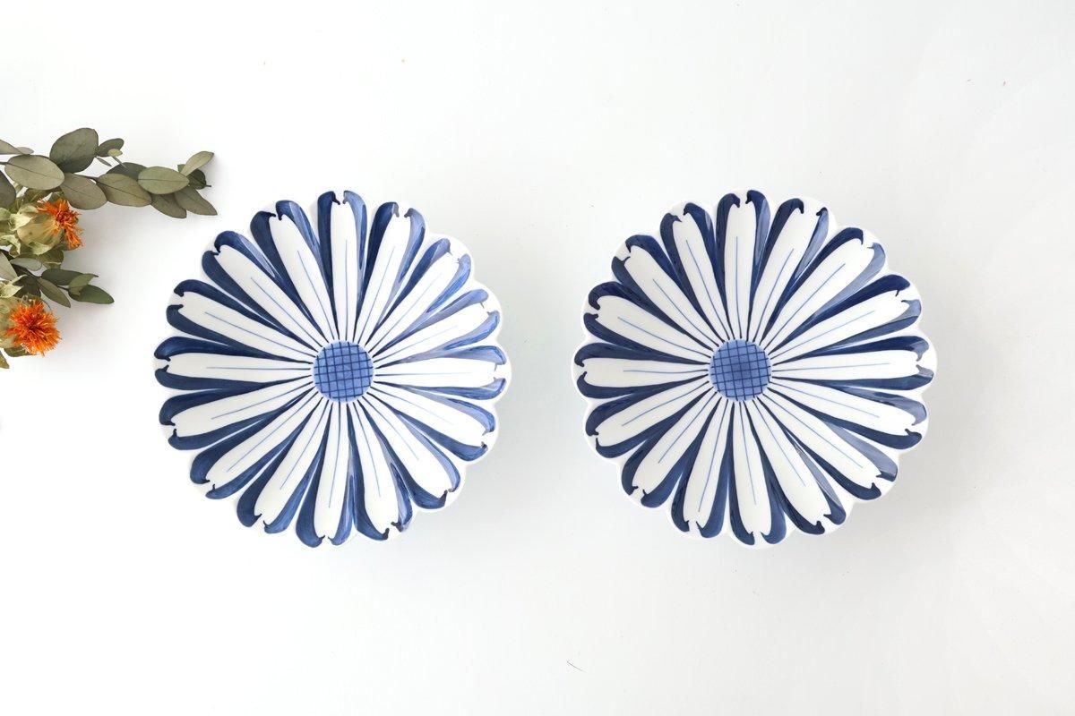 Chrysanthemum Plate Blue Medium | Hasami Ware