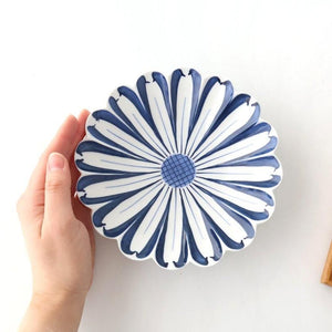 Chrysanthemum Plate Blue Medium | Hasami Ware