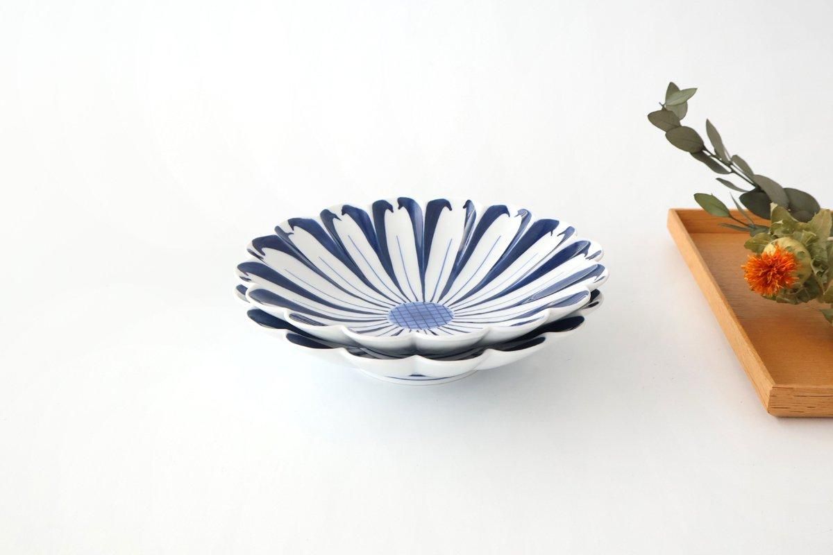 Chrysanthemum Plate Blue Medium | Hasami Ware
