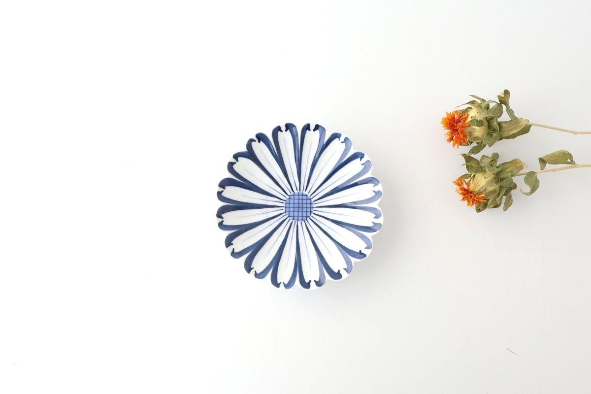 Chrysanthemum Plate Blue Small | Hasami Ware