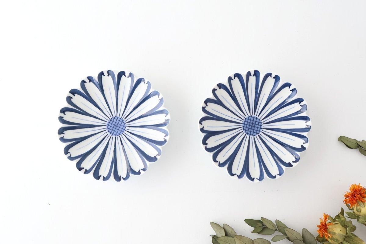 Chrysanthemum Plate Blue Small | Hasami Ware