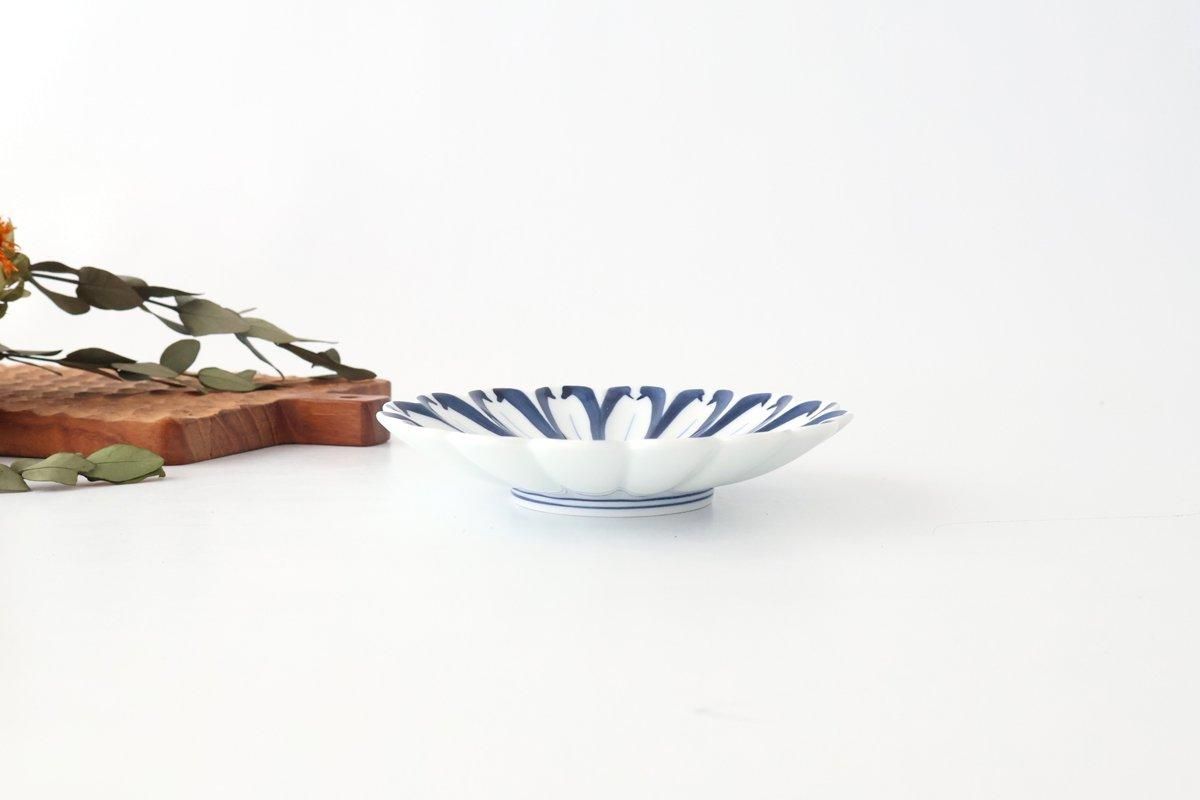Chrysanthemum Plate Blue Small | Hasami Ware