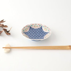 Bellflower-shaped Small Plate Hemp Leaf Pattern  | Arita Ware