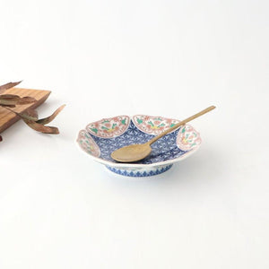 Bellflower-shaped Small Plate Hemp Leaf Pattern  | Arita Ware