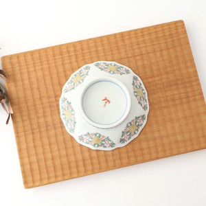 Bellflower-shaped Small Plate Hemp Leaf Pattern  | Arita Ware