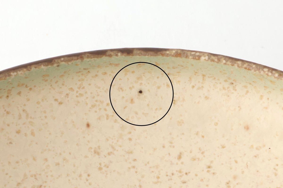 Serving Bowl White and Brown Rim Small | Mino Ware