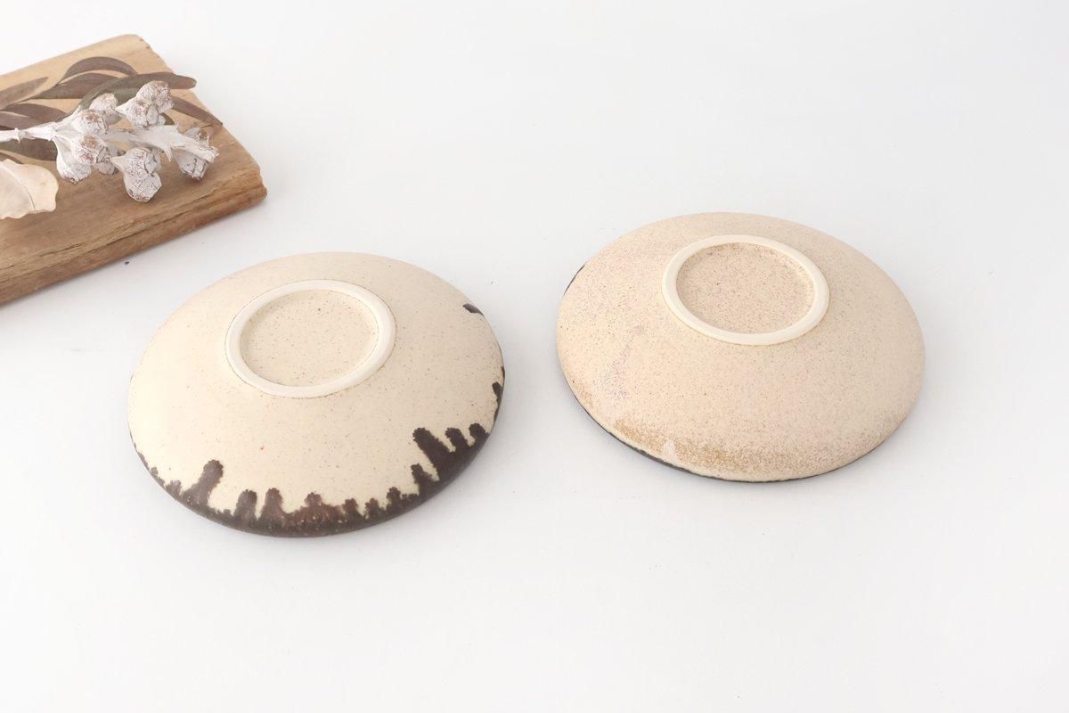 Serving Bowl White and Brown Rim Small | Mino Ware