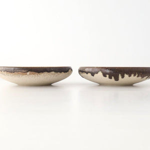 Serving Bowl White and Brown Rim Small | Mino Ware