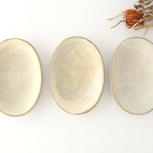[UTSUWABI special order]Small Oval Bowl Matte Ash | Kobachi Mino Ware