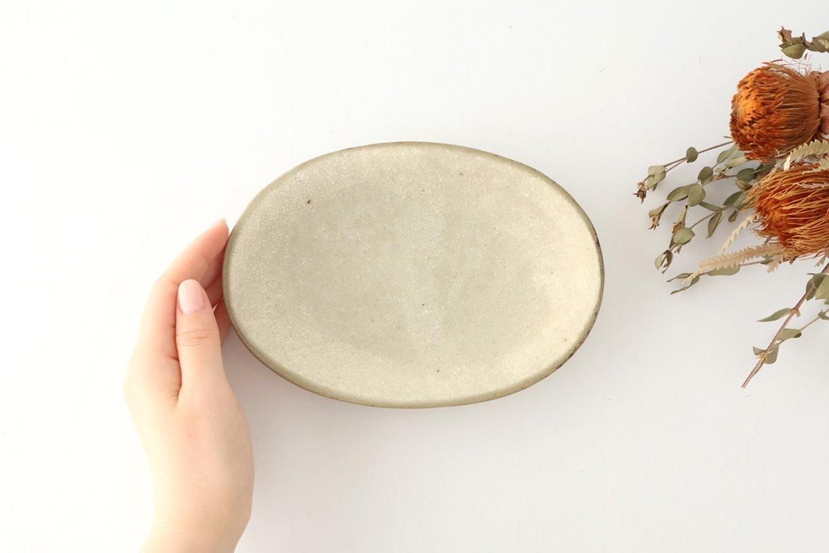 [UTSUWABI special order]Small Oval Bowl Matte Ash | Kobachi Mino Ware