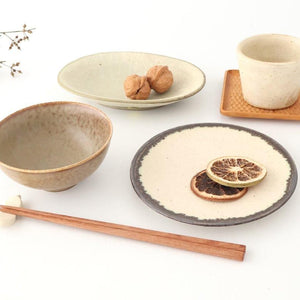 [UTSUWABI special order]Small Oval Bowl Matte Ash | Kobachi Mino Ware